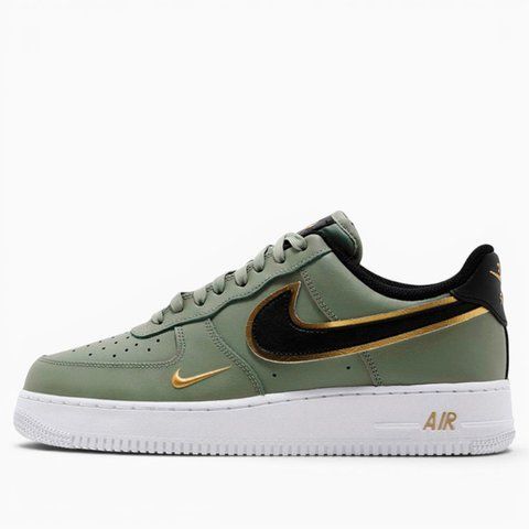 Кросівки Nike Air Force 1 Low '07 Double Swoosh Olive Gold Black 41 розмір взуття XA-0000546-41 фото
